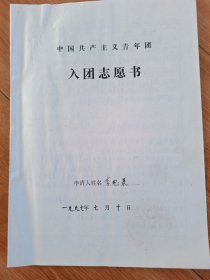 入团志愿书