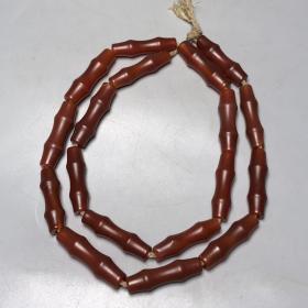 珍藏红玛瑙竹节项链