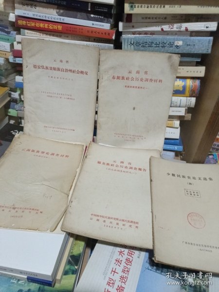 云南省德宏伏族景颇诶自治料社会概况，共五本A区4号柜