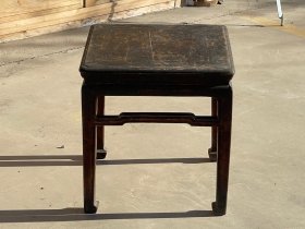 清代 老榆木方凳，尺寸47/47/高50cm