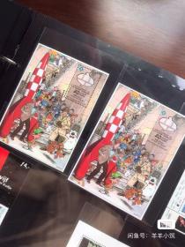 丁丁历险记邮票全2张有齿+无齿票 比利时 2009年发行