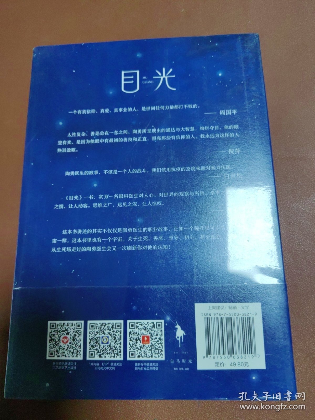 目光（陶勇医生首部文学随笔，周国平/倪萍亲笔作序，贾平凹/白岩松/孙俪真挚推荐。关于善恶、理想、名利、孤独、生死、自我）