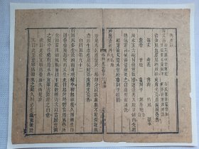 外科正宗.海艾汤.神应养真丹…清木刻古籍散页一页.传统手工托裱.(托裱纸:加厚手工黄宣)古籍页面尺寸约31.8cmx24.3cm.可装饰书房、工作室.不议价.