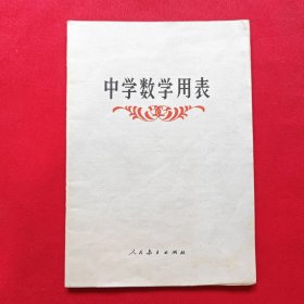 中学数学用表
