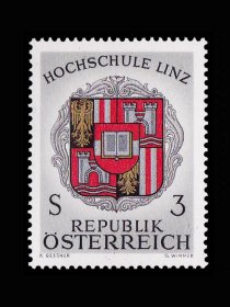 A303奥地利邮票1966年林茨大学成立纪念 徽章 雕刻版 1全 新
