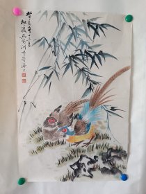 著名画家吴野洲先生花鸟作品。