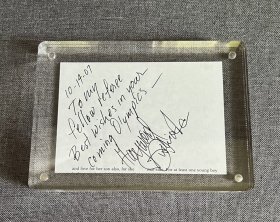 李小龙好友：柔道家海沃德. 西岗 亲笔签名 bruce lee