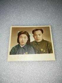 1952年彩色军人夫妻合影～北京真光