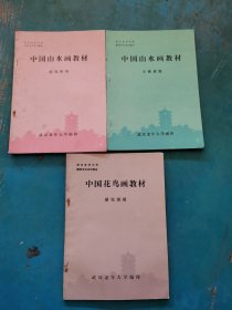 武汉老年大学国画专业系列教材【中国山水画教材（专修班用+研究班用）+中国花鸟画教材（研究班用）】3本合售