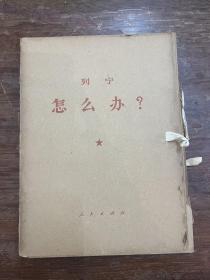 列宁《怎么办》（大字本带函套，四册全，人民出版社1971年二版二印，私藏）