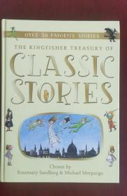 The Kingfisher Treasury of Classic Stories by Rosemary Sandberg & Michael Morpurgo 罗斯玛丽·桑德伯格选编《经典故事宝库》，几十幅插图，精装，大开本厚册