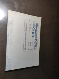 刑事诉讼法修改前后条文对照表