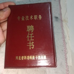 证书——专业技术职务聘任书（保定市河北影剧院和百花电影院聘任书•经济师）