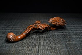 黄杨木精工雕刻节节高，一鸣惊人如意，长20cm宽6cm高4cm重43g