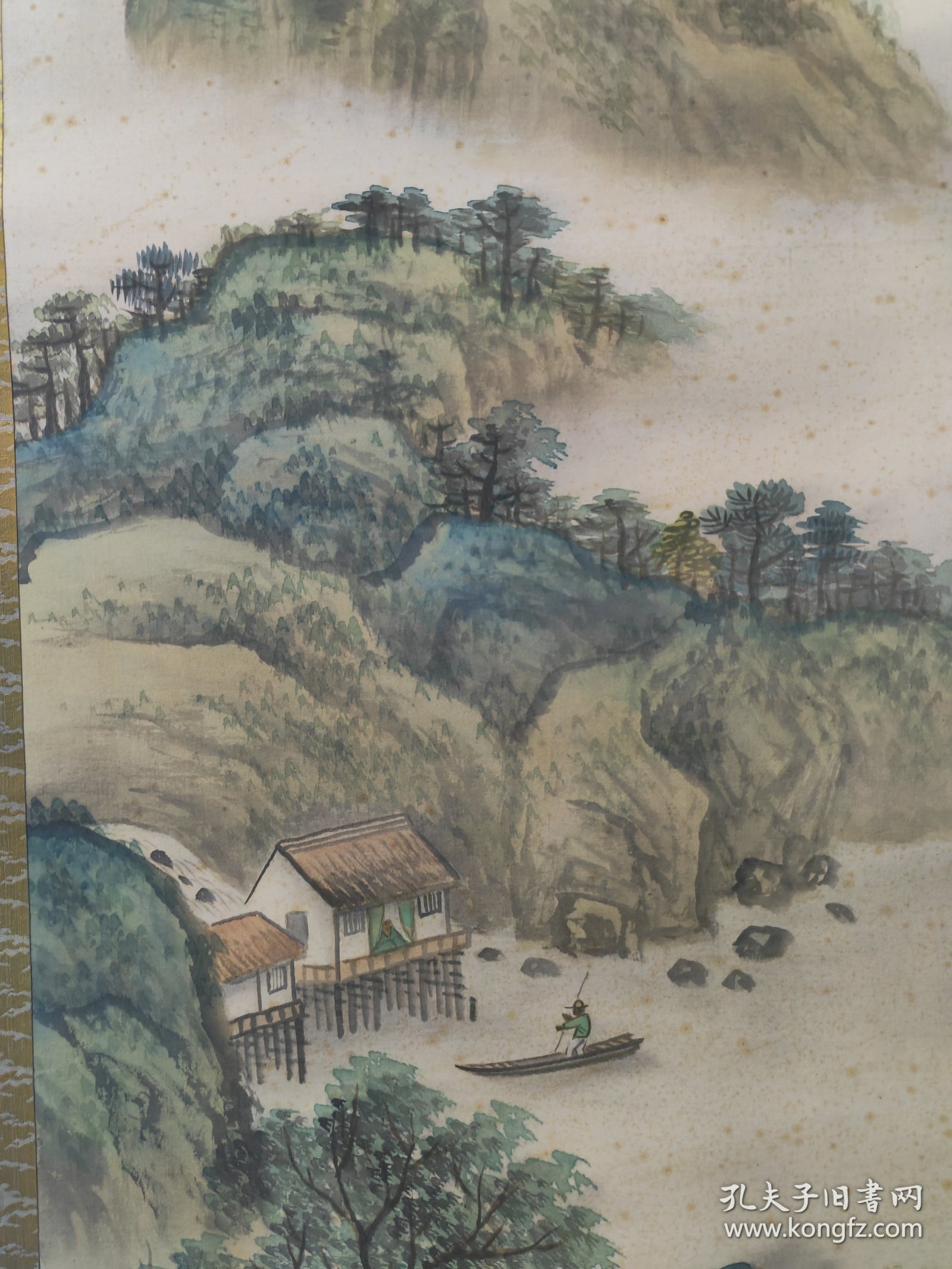 民国，云溪仙史，绢本，青绿山水