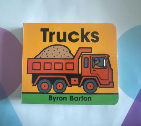 英文原版绘本 纸板书 Byron Barton 交通工具系列五本套 Planes / Boats/ Trains/ Trucks / Machines At Work 极其经典 任何时候都不会过时的传家宝级英语绘本启蒙书