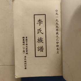 李氏族谱(贵港市港北区贵城镇震塘村下街)[共4卷]合售