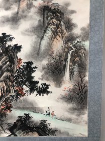 穆怀明山水穆怀明：1944年生，祖籍北京，现居开封市。擅画山水，河南省美术家协会会员，中国工艺美术家协会会员