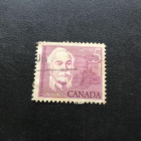 加拿大邮票人物火车