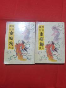 1991年一版一印：图绘点评 金瓶梅全传（上下册）