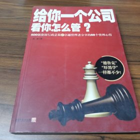 给你一个公司看你怎么管？