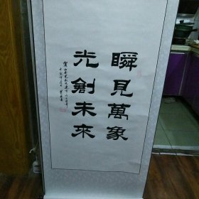 荒原立轴书法作品