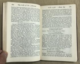 1931年，鲍斯威尔《约翰逊博士传》两册（全）豪华烫金布面精装本精装本，，James Boswell: The Life of Samuel Johnson