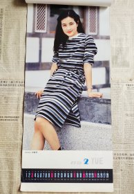 1985年电影明星美女老挂历（13张全） 品相如图，完整不缺页！ 有刘晓庆、宋佳、龚雪、陈肖依、姜黎黎、朱碧云、张瑜、方舒、陈烨、顾永菲等。