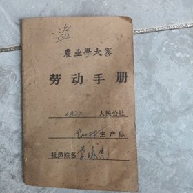 七十年代农业学大寨劳动手册