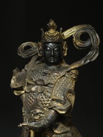 铜 拓金【韦陀】 佛像造像 尺寸:高65厘米 宽25厘米 厚22厘米 重14.1公斤