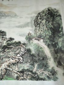 北京籍，著名画家朱德友240x120cm{九龙山}