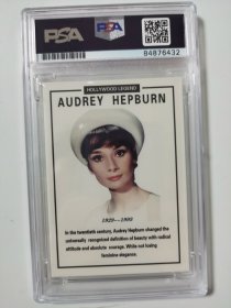 好莱坞女神 奥黛丽赫本 Audrey Hepburn 亲笔手迹卡 真迹手稿切片卡 名人卡 PSA认证封装 画面漂亮经典 收藏佳品0000