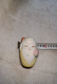 粉彩老寿星摆件无破损实物图片按图发货
