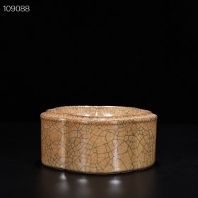 宋哥窑套盒笔洗盏托 厘米9*20