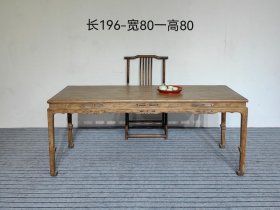 花梨木制书案，大画桌，四面雕刻精致，造型漂亮！长196-宽80-高80厘米