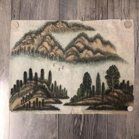 90年代 山水画 国画 尺寸42*32