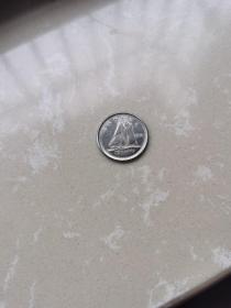 加拿大2011年，10分不锈钢币，帆船币
