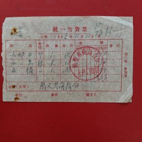 1965年11月11日，大炉口，鹤壁市商场合作土产门市部（生日票据，语录票据，五金机电2）。（83-9）