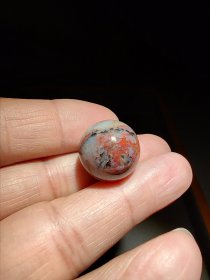 1053 清代金丝玉髓佛珠 直径17.5毫米 玉髓是佛家七宝之一 完美品