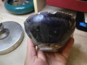 宋 建窑大盏瓷片标本，两拼