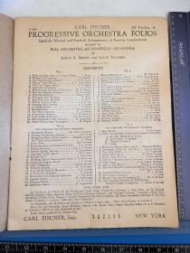 美国发货 约1930年代管弦乐谱Carl Fisher progressive Orchestra Folio