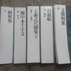 中国书法选13.28.43.46.50  5本合售（二玄社）正品