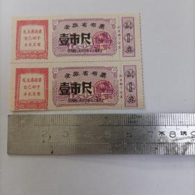 **安徽省布票 1970年 壹市尺2联