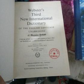 WEBSTER\'SNEWINTERNATIONALDICTIONARY----国际词典【A254】