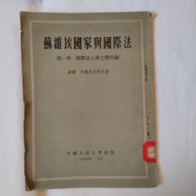 苏维埃国家与国际法：第一章 国家法上的主体问题