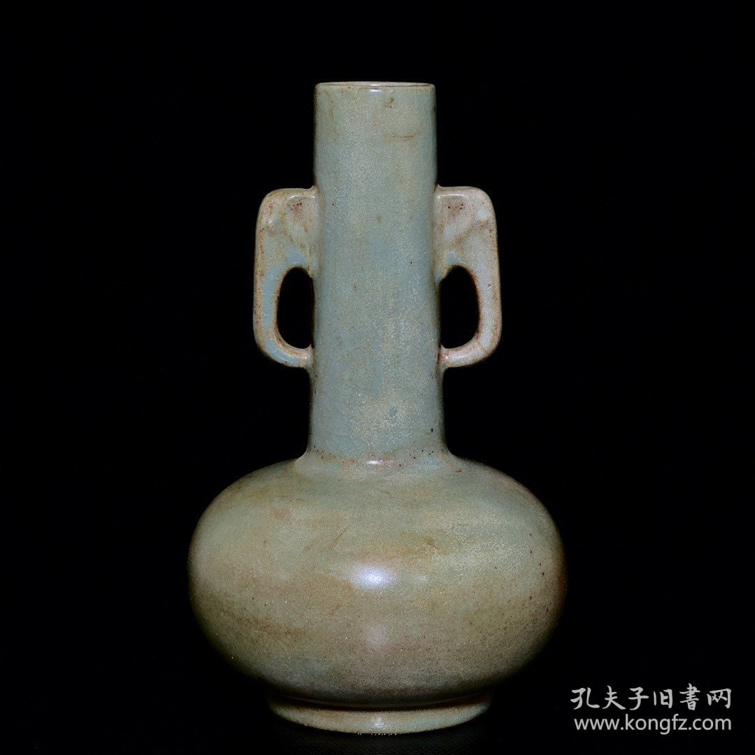 宋汝窑象耳瓶 23/14.5厘米