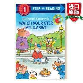 英文原版 Step into Reading 1 -Richard Scarry's Watch Your Step, Mr. Rabbit!兔子先生 请看路 英文版 进口英语原版书籍