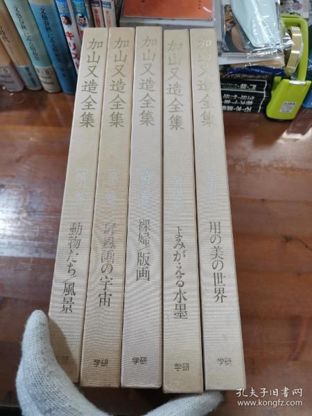 加山又造全集　全5冊  全5卷  每册带盒子  整体 品好！   日本直发包邮