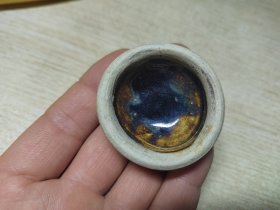 唐宋 鸟食罐（边沿一窑裂，但不透）个人看磁州窑口