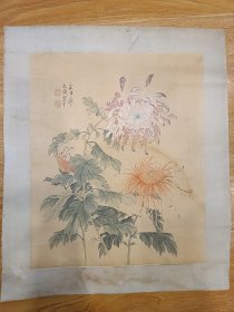 民国，廖采臣名猷焕,号如水道人，民国画家，久居津沽，擅花鸟。廖采臣的画在取材、构图、设色上别具一格，整个作品将字、画、印融为一体，成为有情趣、有生命、有新意的艺术品。他的作品画面流畅，结构严谨，画工细腻，笔法格调清新淡雅，意境超然祥和，处处可见匠心。